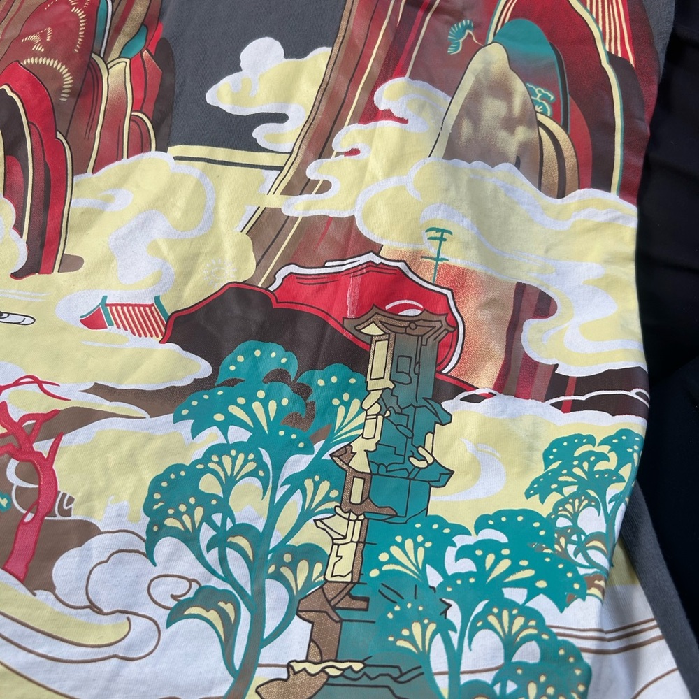 Scenic Print Short Sleeve Tee Night Runner